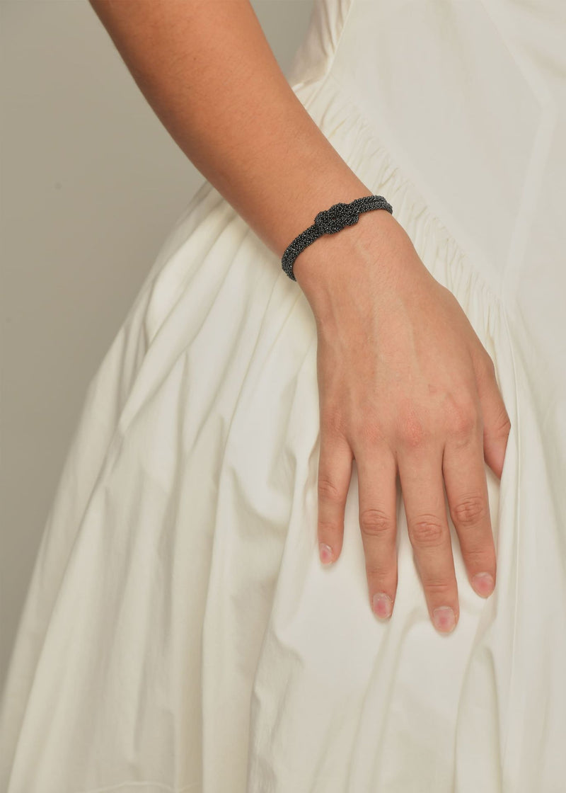 TAWARI KNOT METALLIC GREY BRACELET