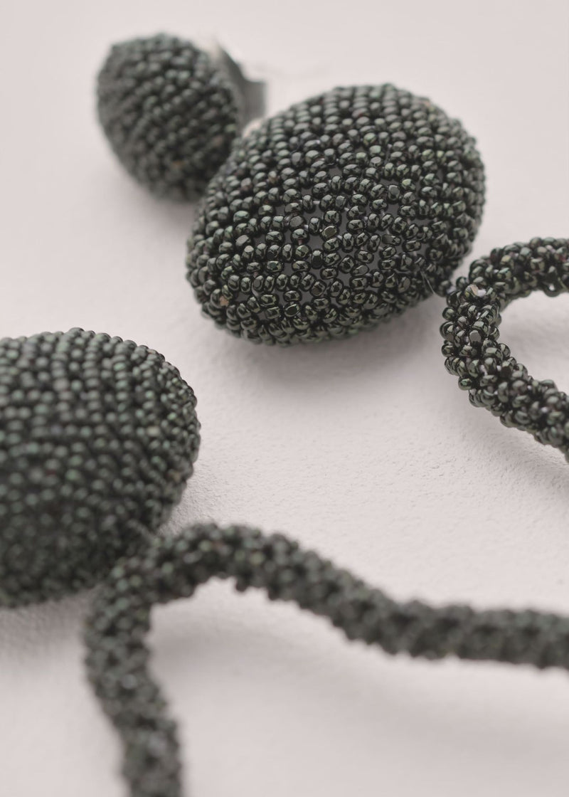 TAWARI HAUTE PETROLEUM GREEN EARRINGS