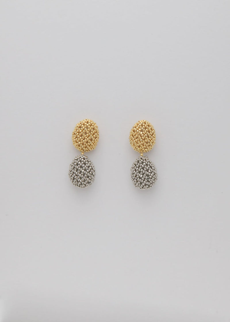 TWO HUTA TAWARI EARRINGS GOLD PLATINUM