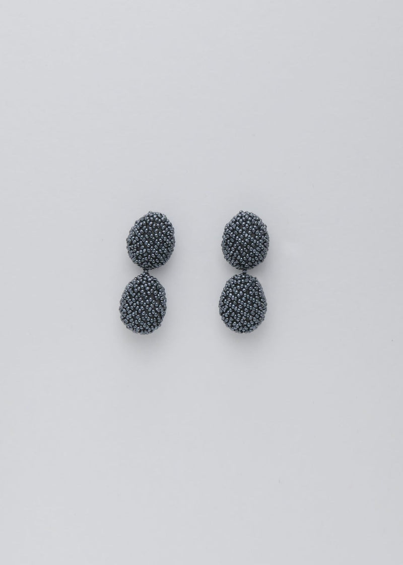EARRINGS TWO HUTA TAWARI METALLIC GRAY