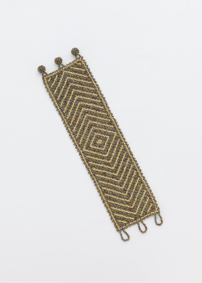HAIKA MARTHA BRACELET MILITARY GREEN GOLD