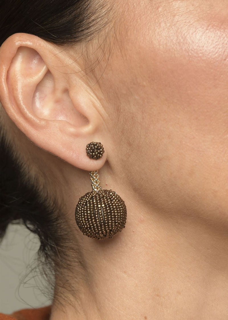 SATEL CENTER EARRINGS GOLD PLATINUM COPPER