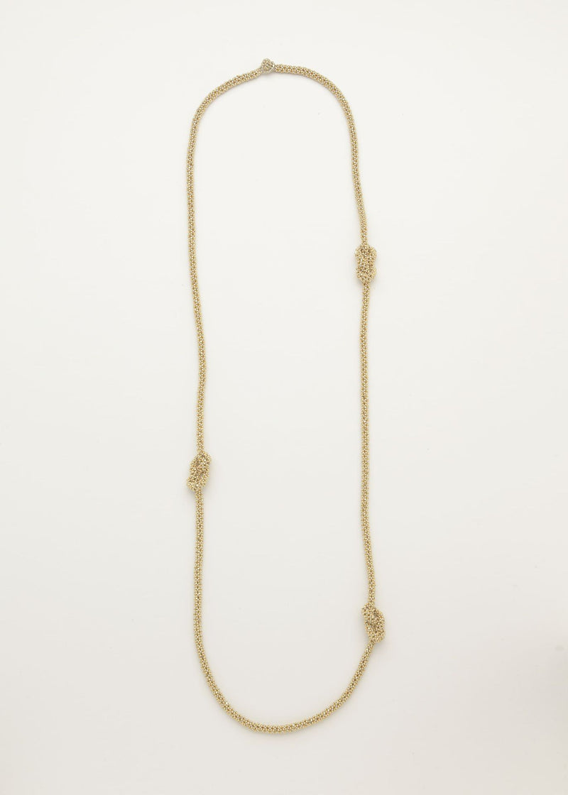 NECKLACE THREE HAIKURI GOLD PLATINUM