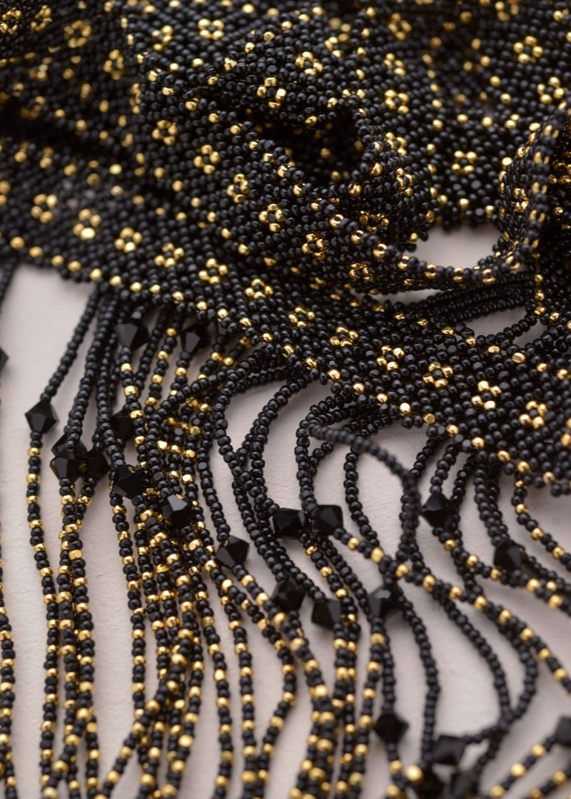 MARTHA GOLD BLACK RIBBON