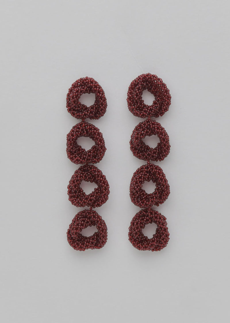 FOUR HAILKURI EARRINGS RED JAMAICA
