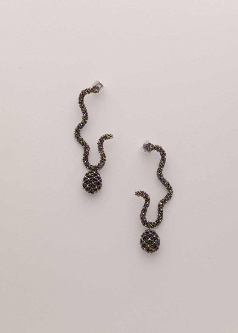 ARETES IRREGULARES TAWARI ORO TOPAZ TORNASOL