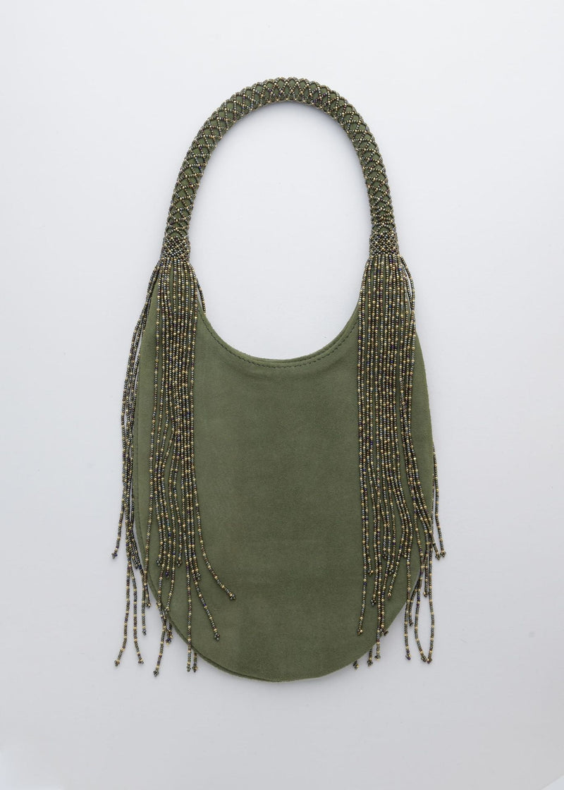 BOLSO HAIKURI ORO VERDE MILITAR PIEL VERDE