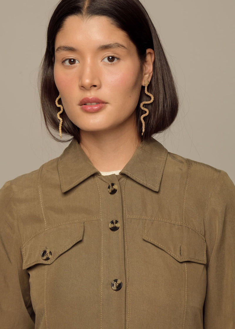GOLD SNAKE EARRINGS