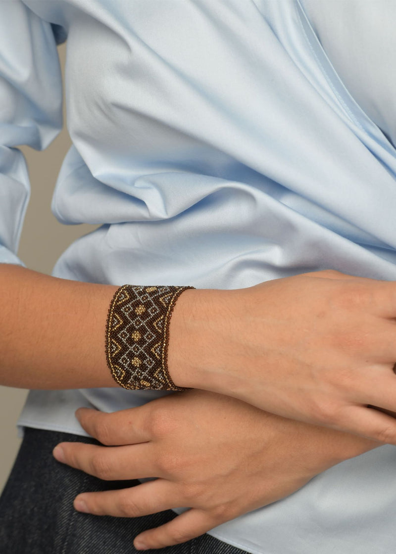 HAIKA MARTHA BRACELET GOLD PLATINUM COFFEE TRANSPARENT