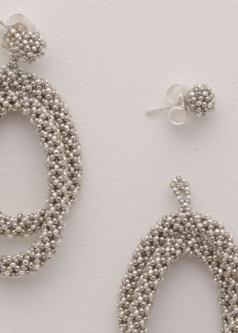 ITSARI HAIKURI EARRINGS SILVER PLATINUM