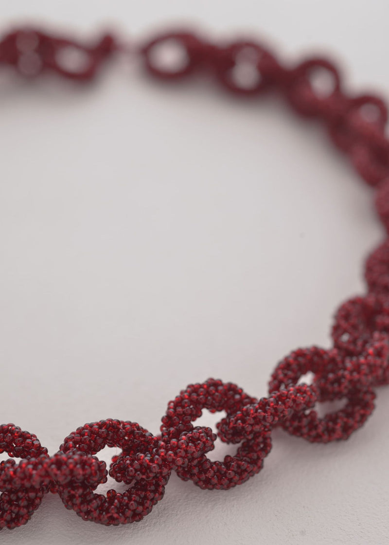 COLLAR HUTA CADENA ROJO JAMAICA