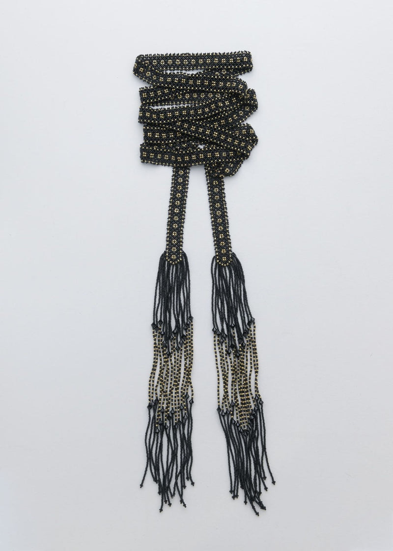 MARTHA GOLD BLACK RIBBON
