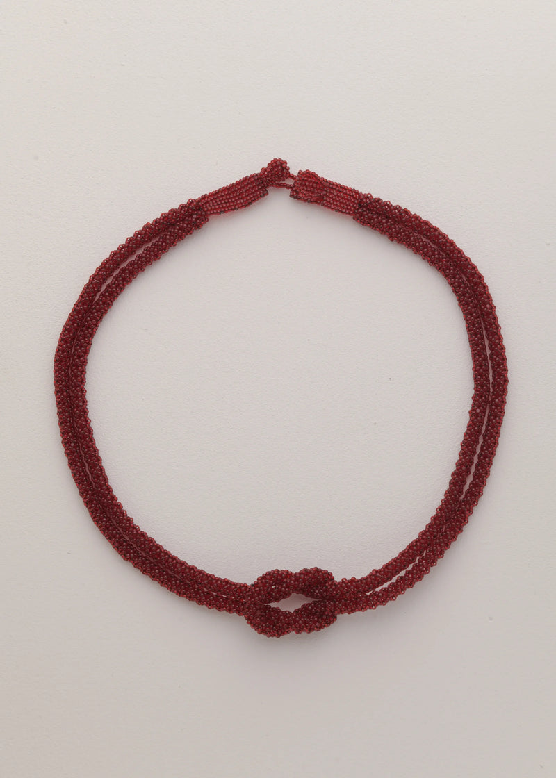 GARGANTILLA NUDO TAWARI ROJO CEREZA