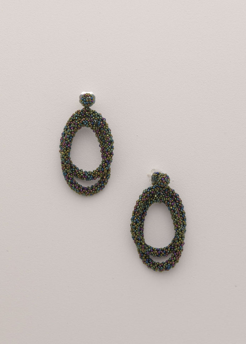 ITSARI HAIKURI IRIDESCENT GREEN EARRINGS
