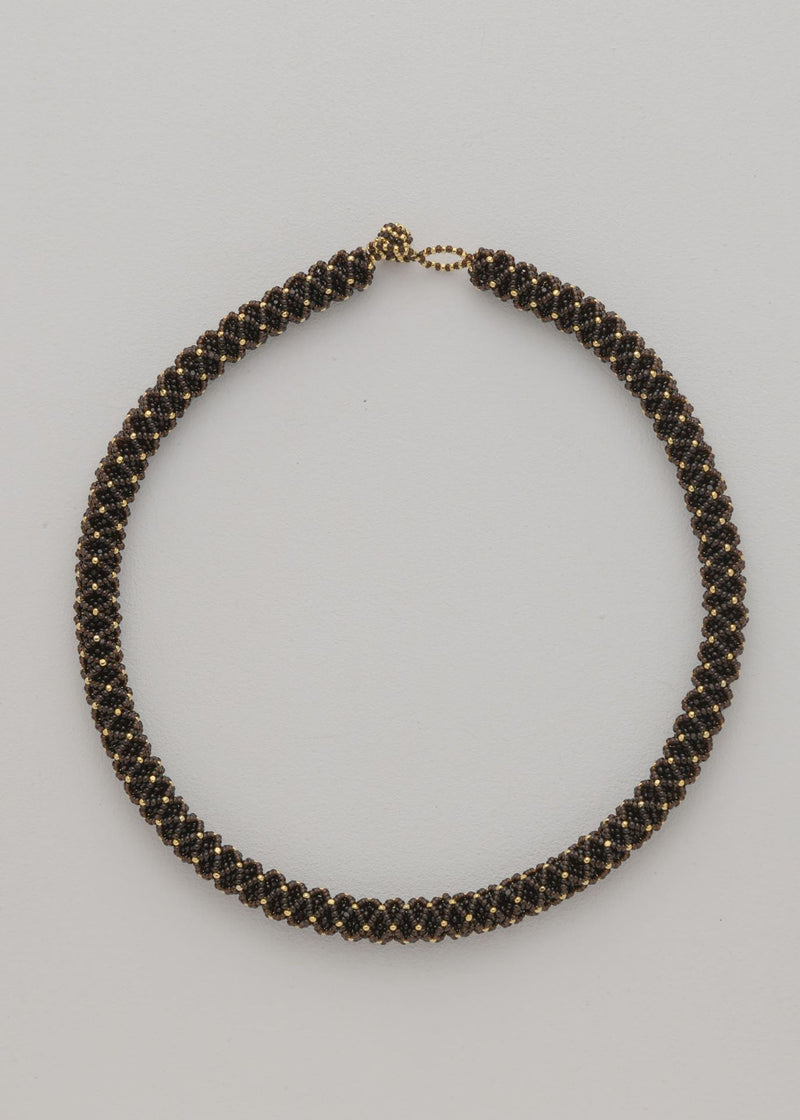 NAWI CHOKER TRANSPARENT COFFEE GOLD