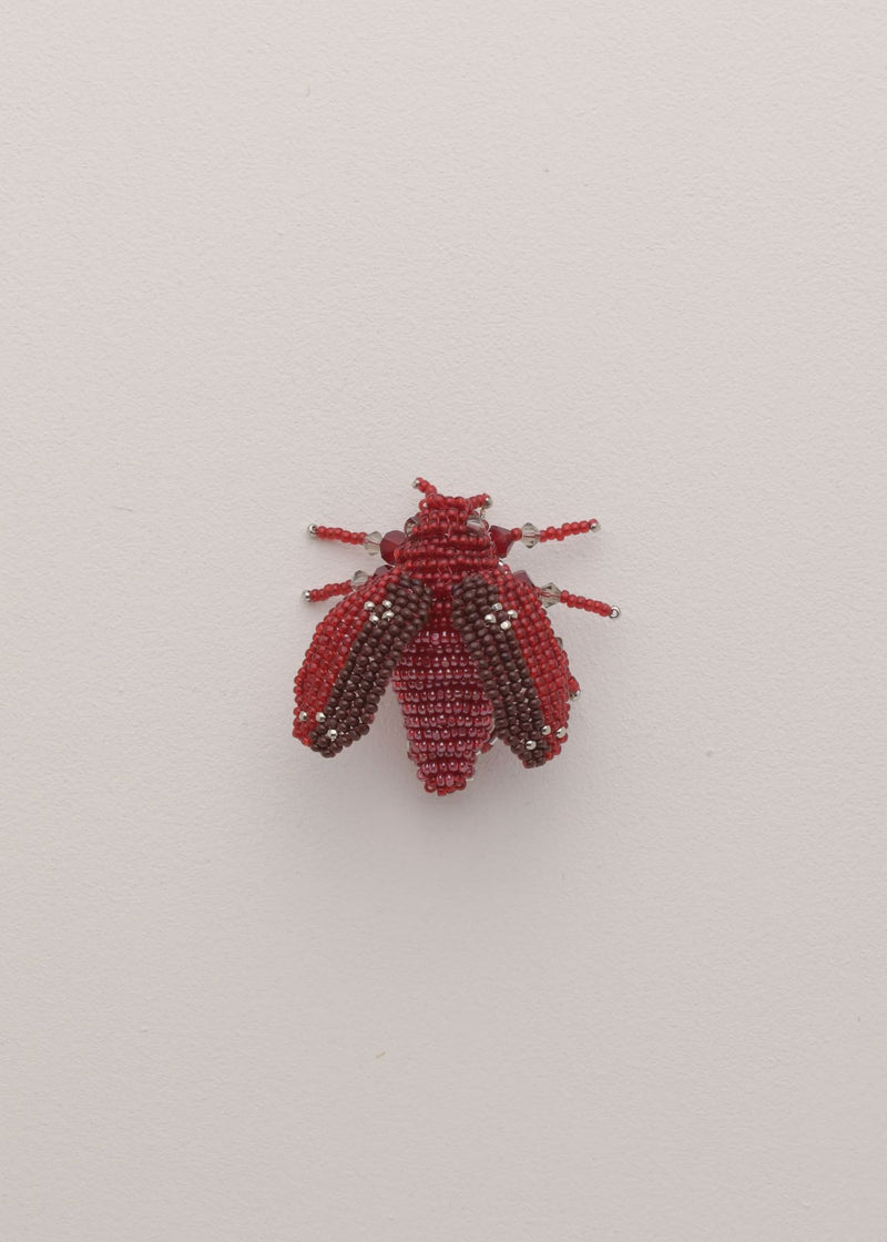 BROCHE MOSCA ROJO CEREZA