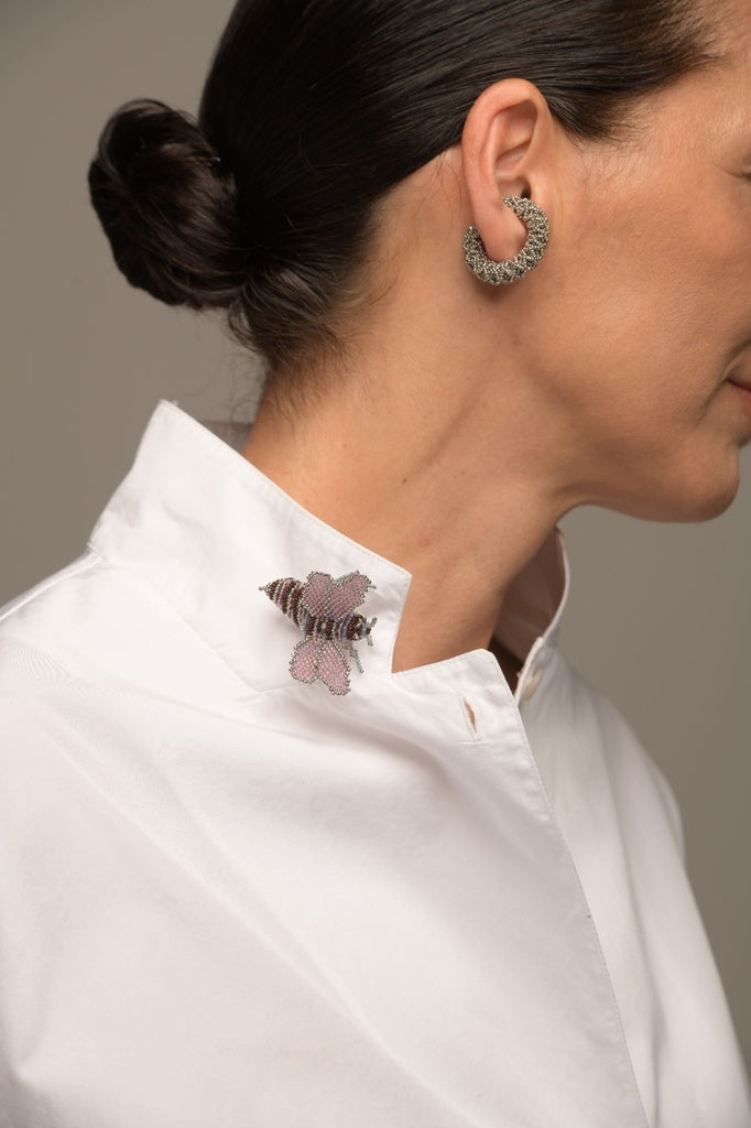 LIGHT PURPLE BEE BROOCH