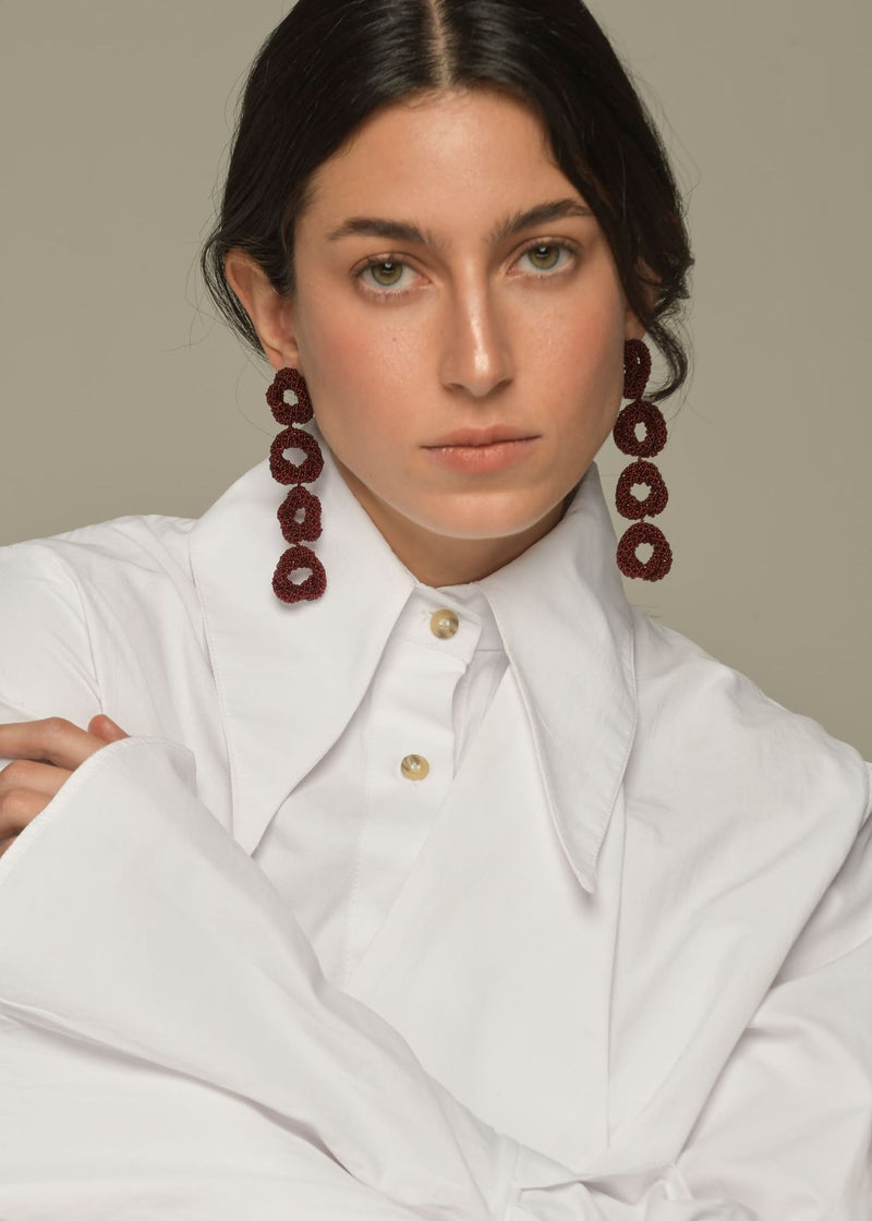 FOUR HAILKURI EARRINGS RED JAMAICA