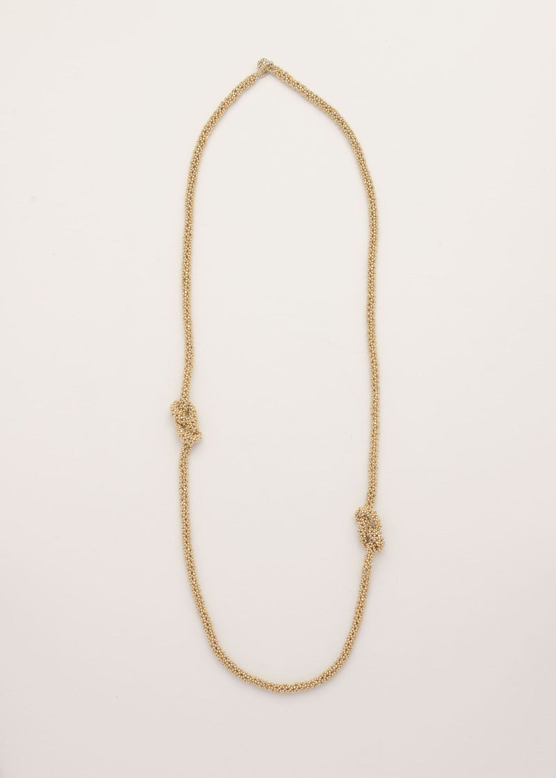 TWO HAIKURI GOLD PLATINUM NECKLACE