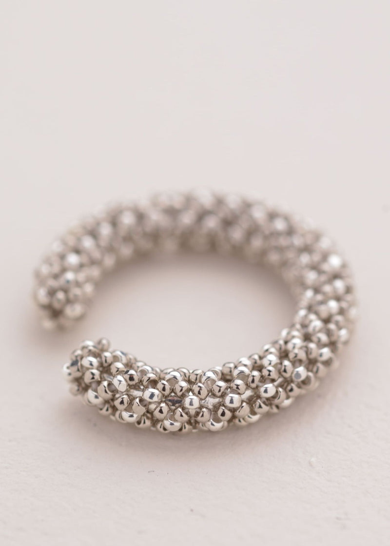SINGLE EARCUFF MARTHA PLATINUM SILVER