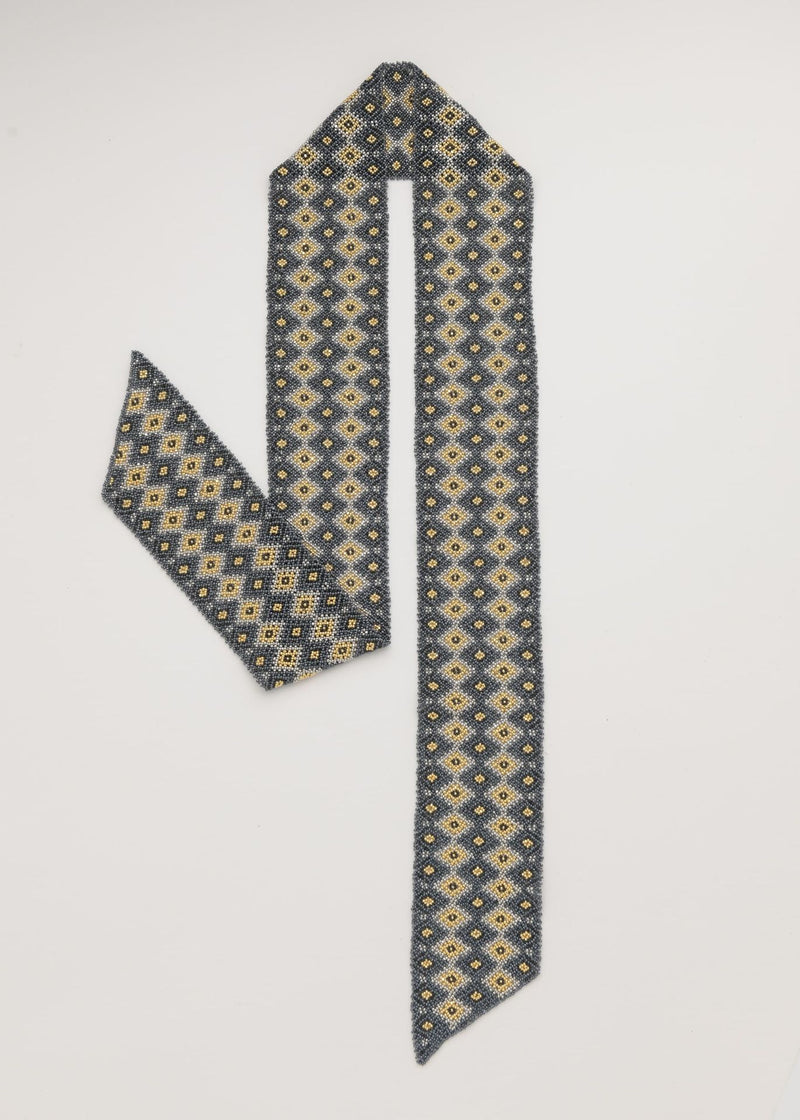 GOLD PLATINUM BLACK SCARF