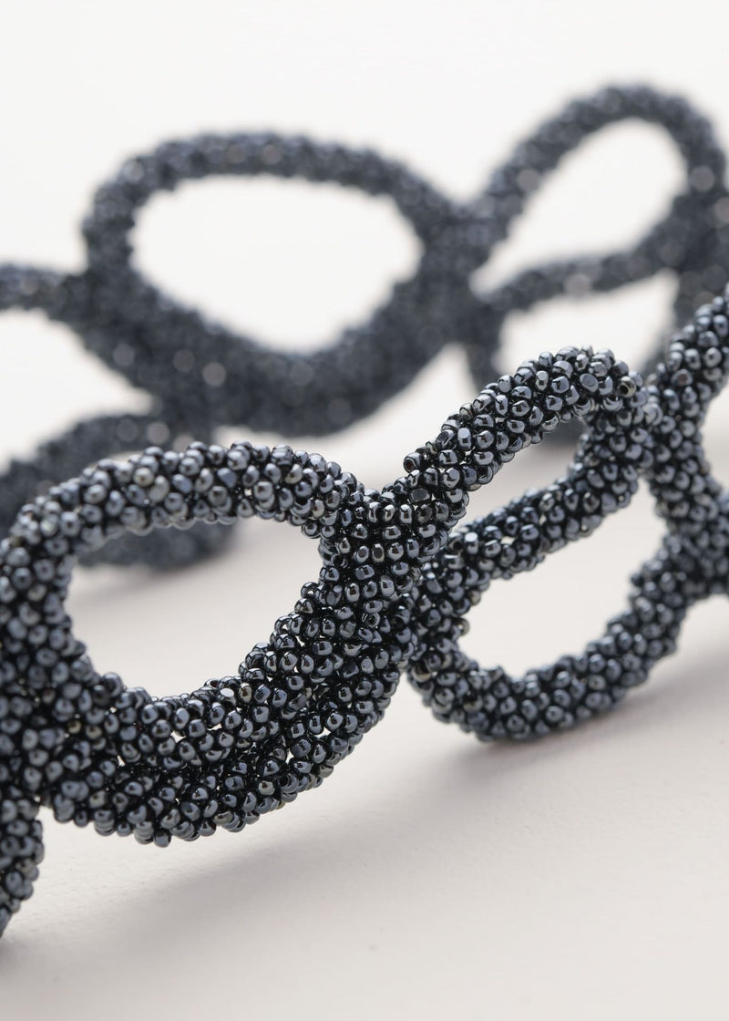 NECKLACE TAPIE HAIKURI METALLIC GRAY