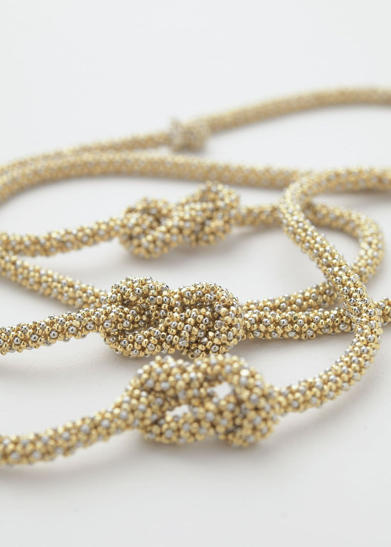 NECKLACE THREE HAIKURI GOLD PLATINUM