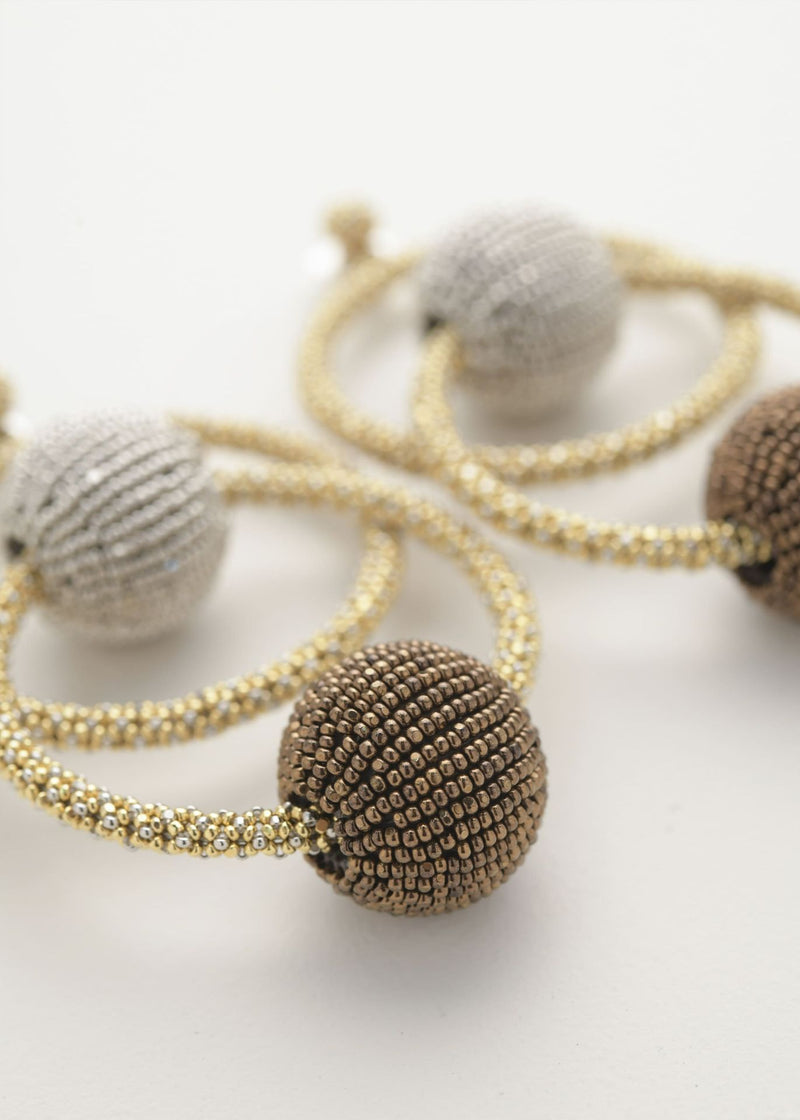 ECO SATEL EARRINGS GOLD PLATINUM COPPER
