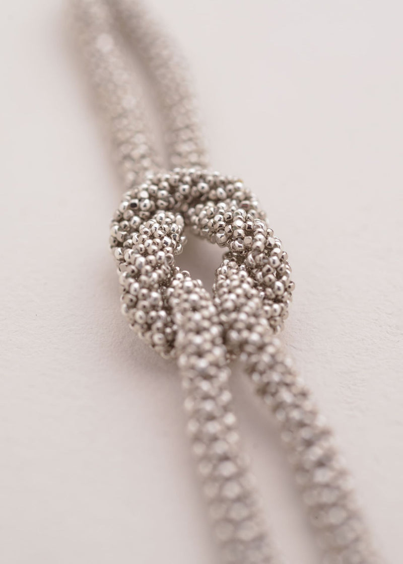 TAWARI KNOT BRACELET PLATINUM PLATED SILVER