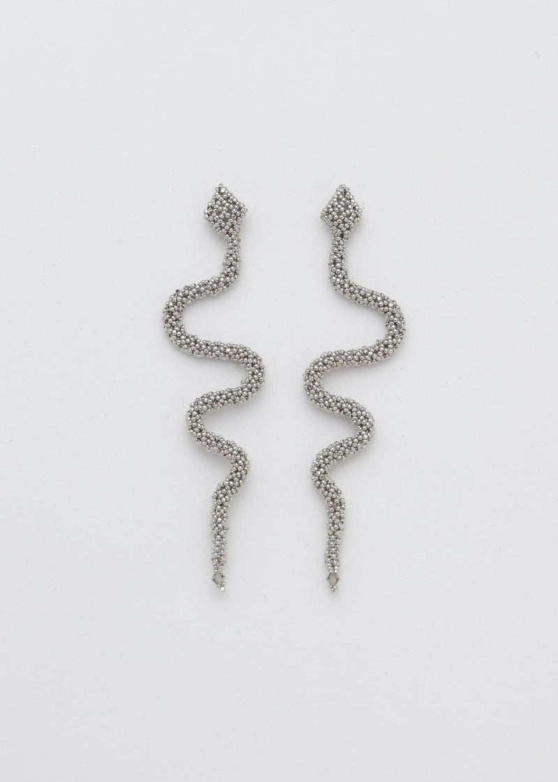 ARETES SERPIENTE PLATINO