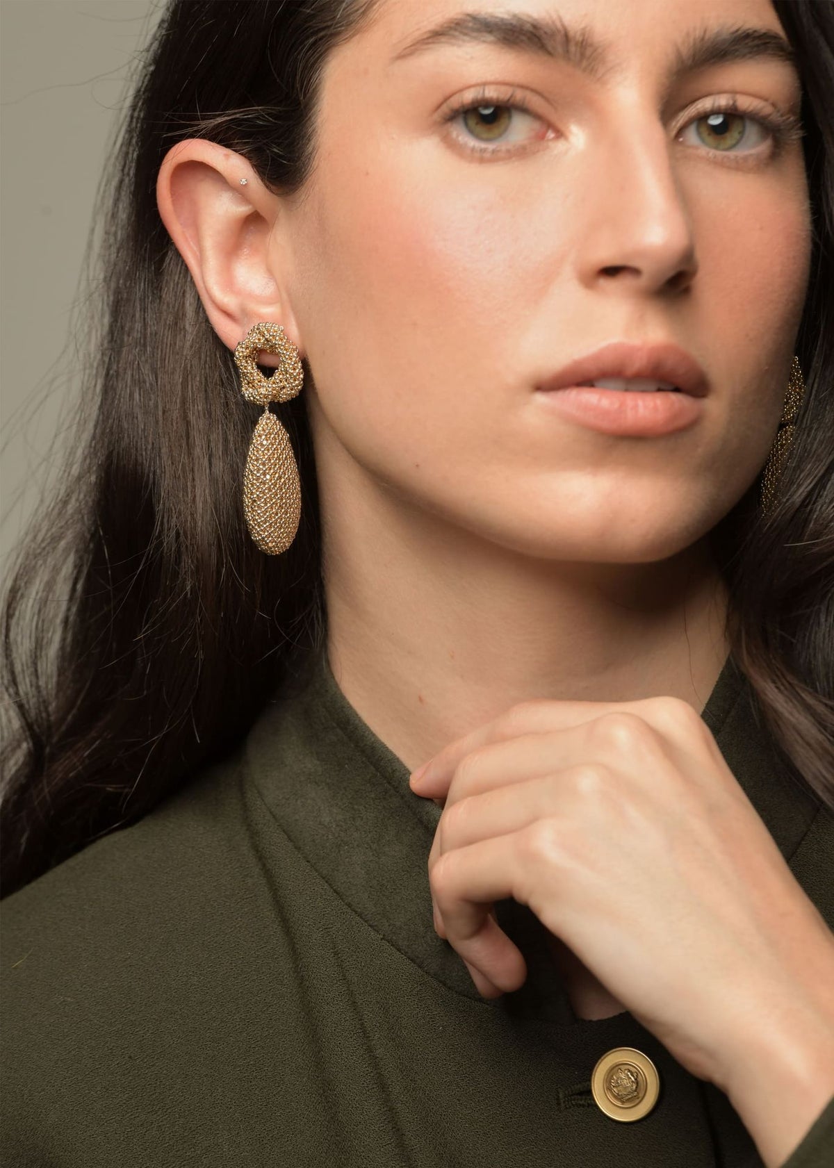 UKAI HAIKURI EARRINGS GOLD PLATINUM