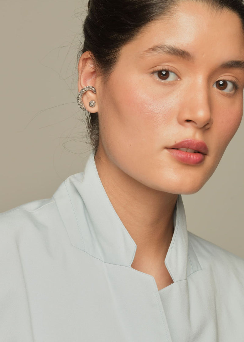 SINGLE EARCUFF MARTHA PLATINUM SILVER