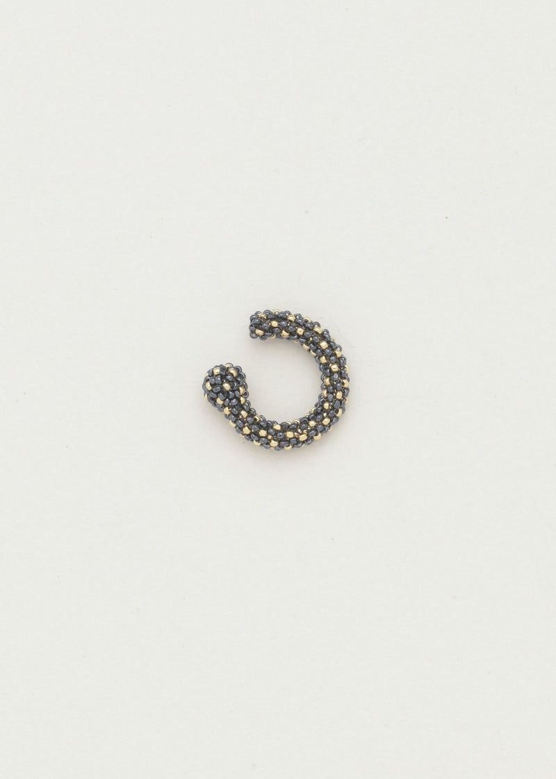 HUTA MARTHA METALLIC GREY GOLD EAR CUFF