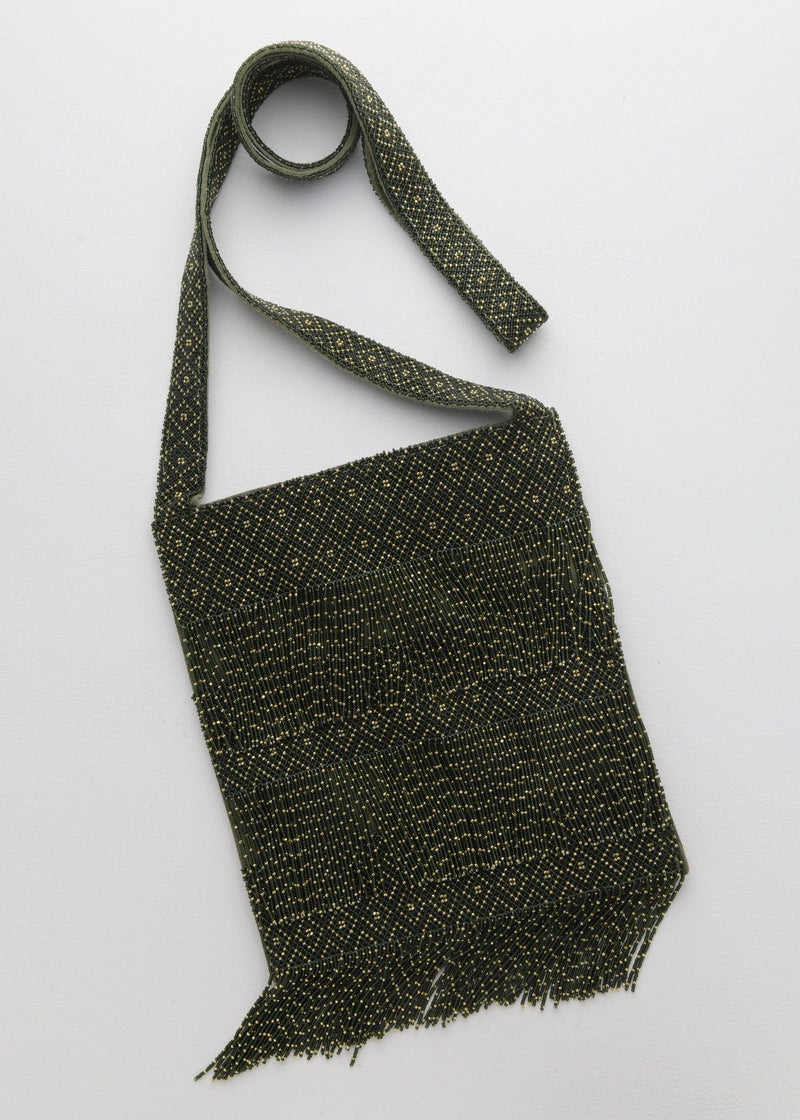 MORRAL TIRAS ORO VERDE BOTELLA OBSCURO