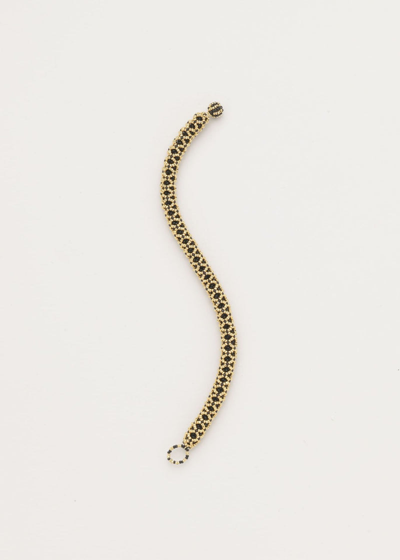 HUTA NAWI SNAKE BLACK GOLD BRACELET
