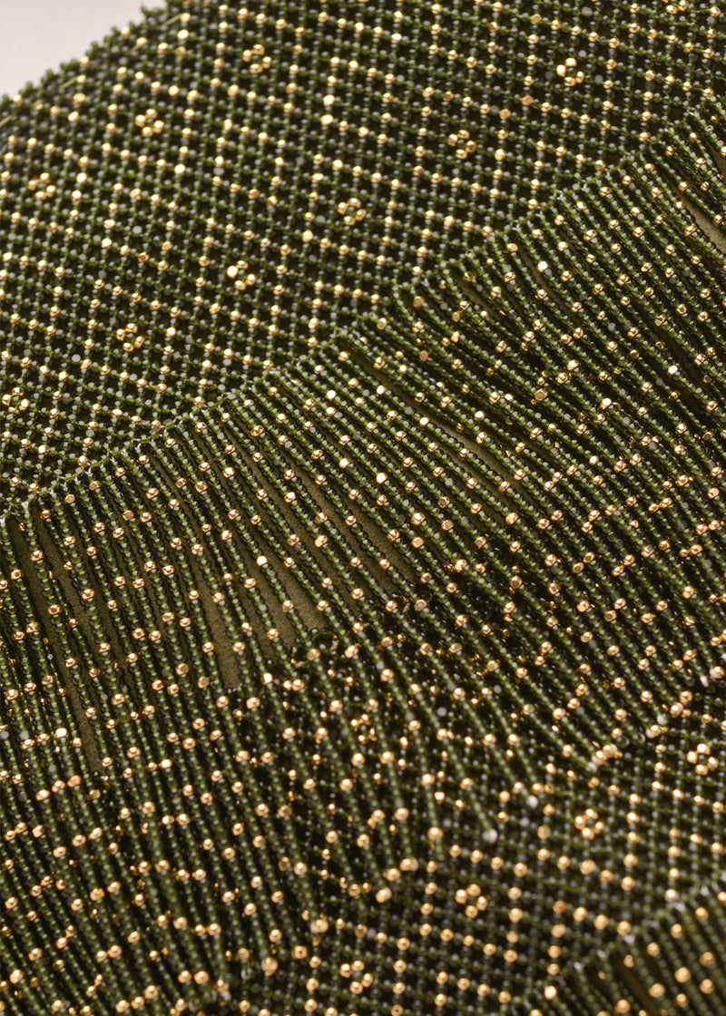 MORRAL TIRAS ORO VERDE BOTELLA OBSCURO