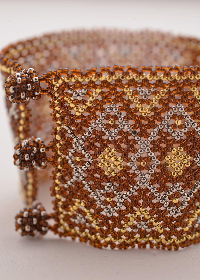 HAIKA MARTHA BRACELET GOLD PLATINUM COFFEE TRANSPARENT