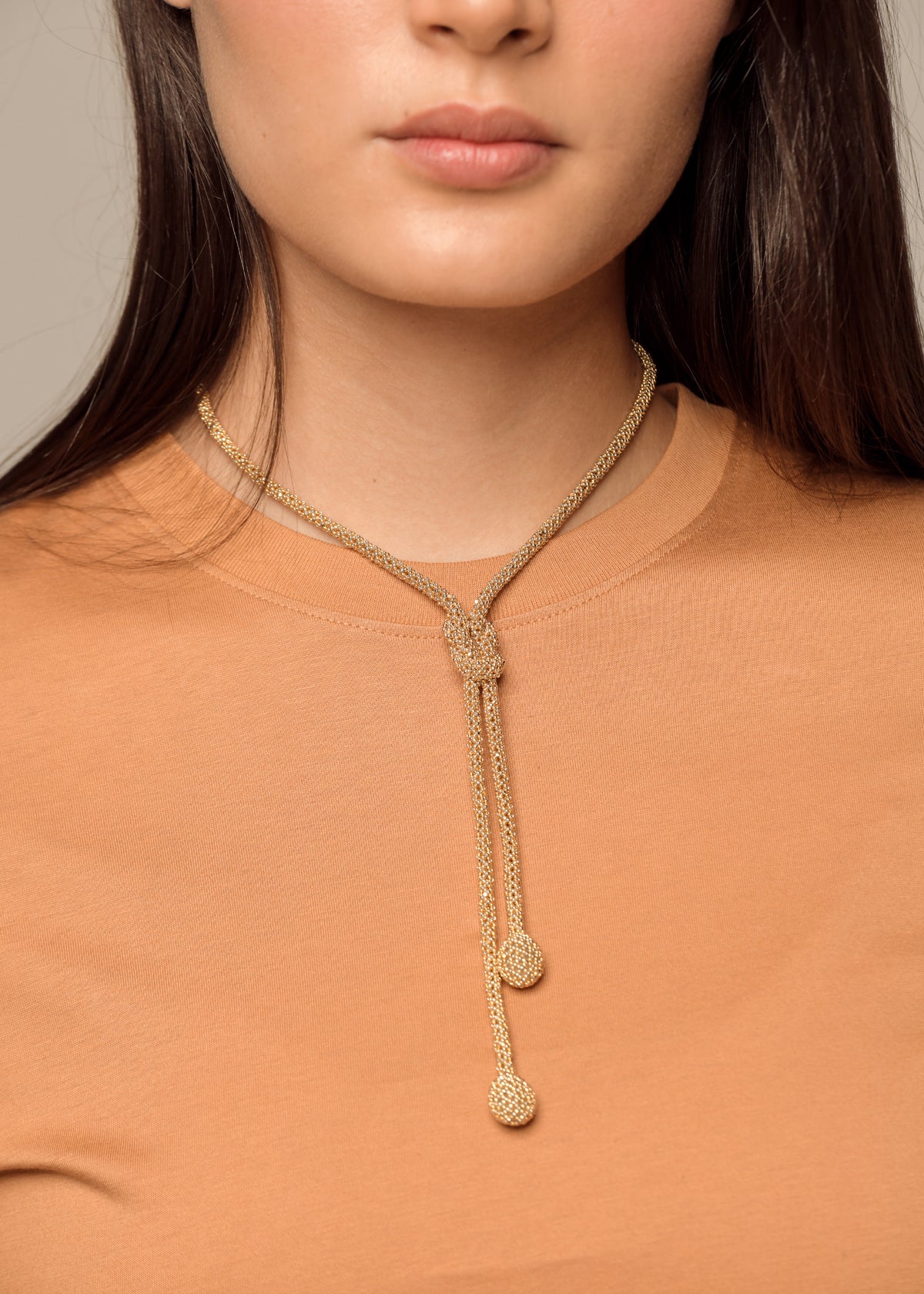 TAWARI KNOT NECKLACE GOLD PLATINUM