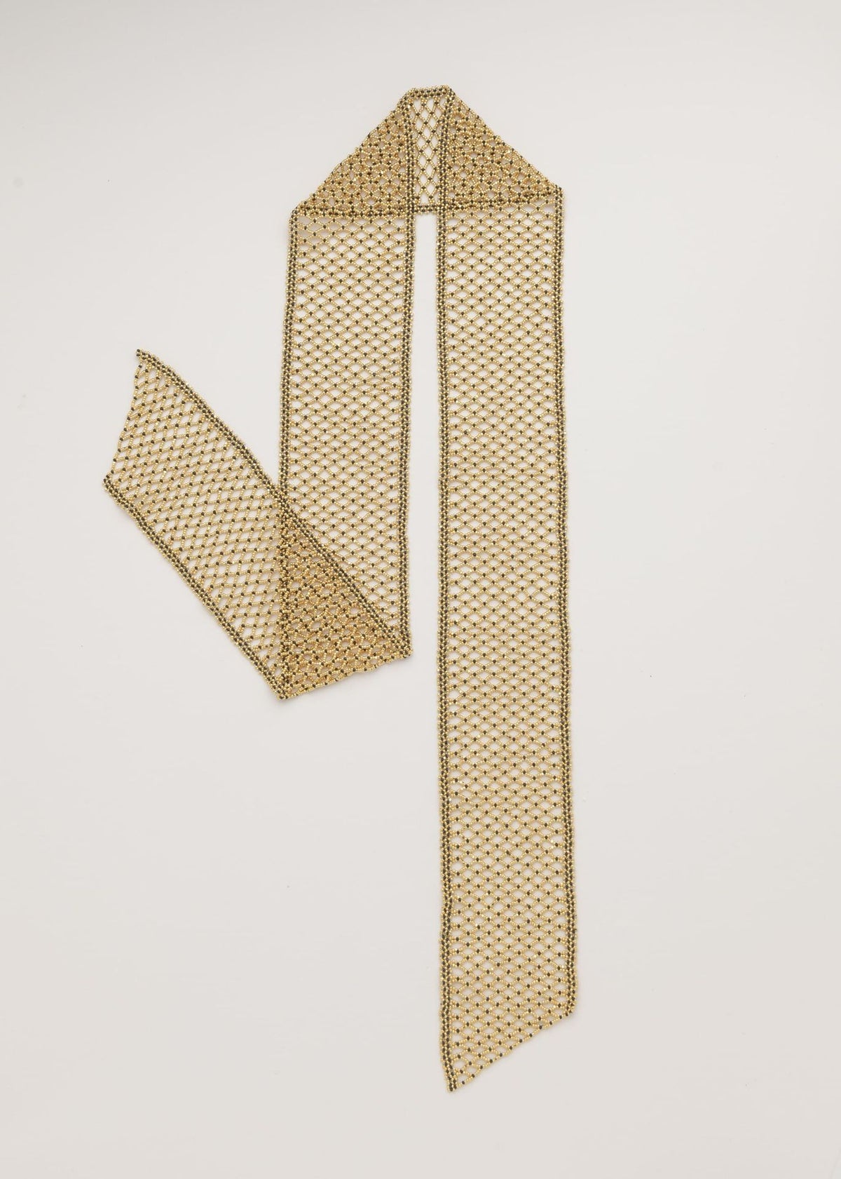 OPEN-WEAVE SCARF BLACK GOLD