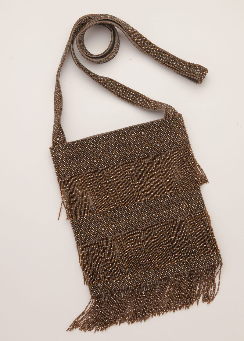 MORRAL TIRAS ORO PLATINO CAFE TRANSPARENTE