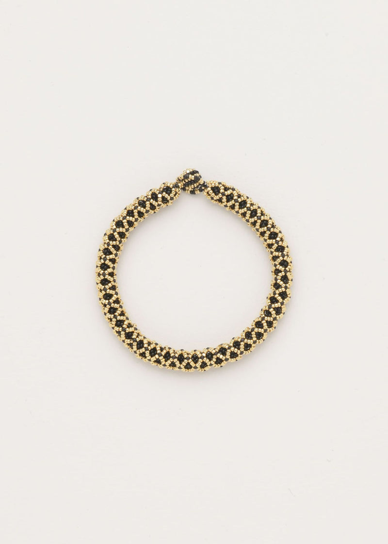 HUTA NAWI SNAKE BLACK GOLD BRACELET