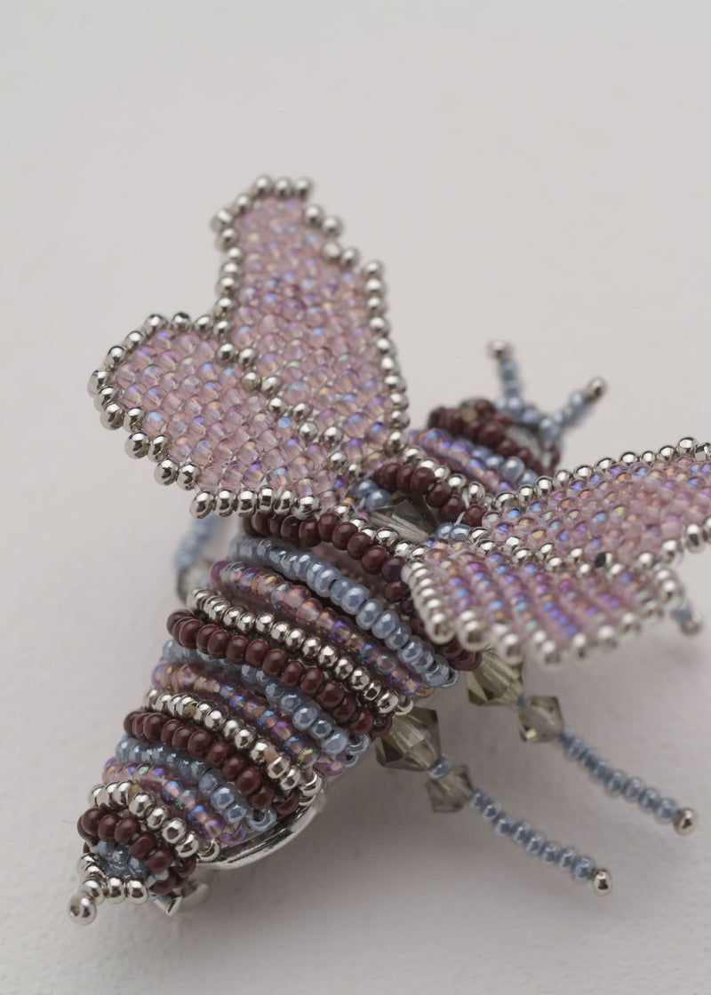 LIGHT PURPLE BEE BROOCH