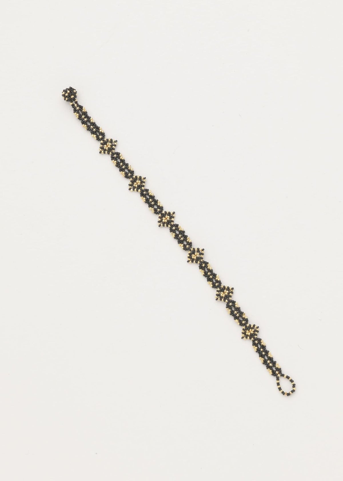GOD'S EYE BRACELET BLACK GOLD CHAIN