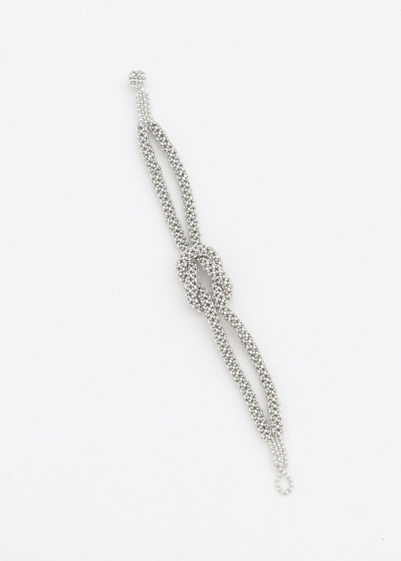 TAWARI KNOT BRACELET PLATINUM PLATED SILVER
