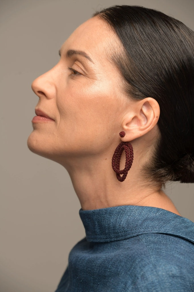 EARRINGS ITSARI HAIKURI RED JAMAICA