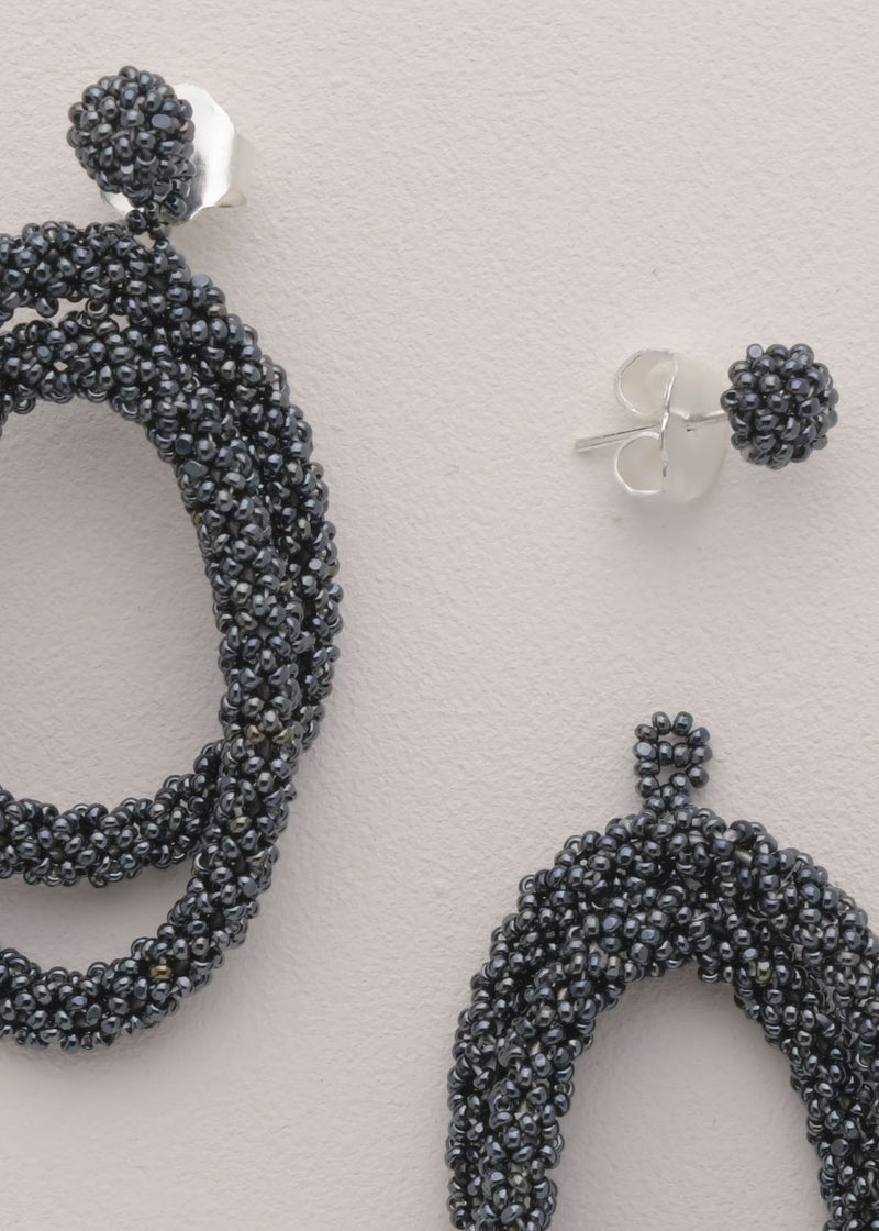 EARINGS ITSARI HAIKURI METALLIC GRAY