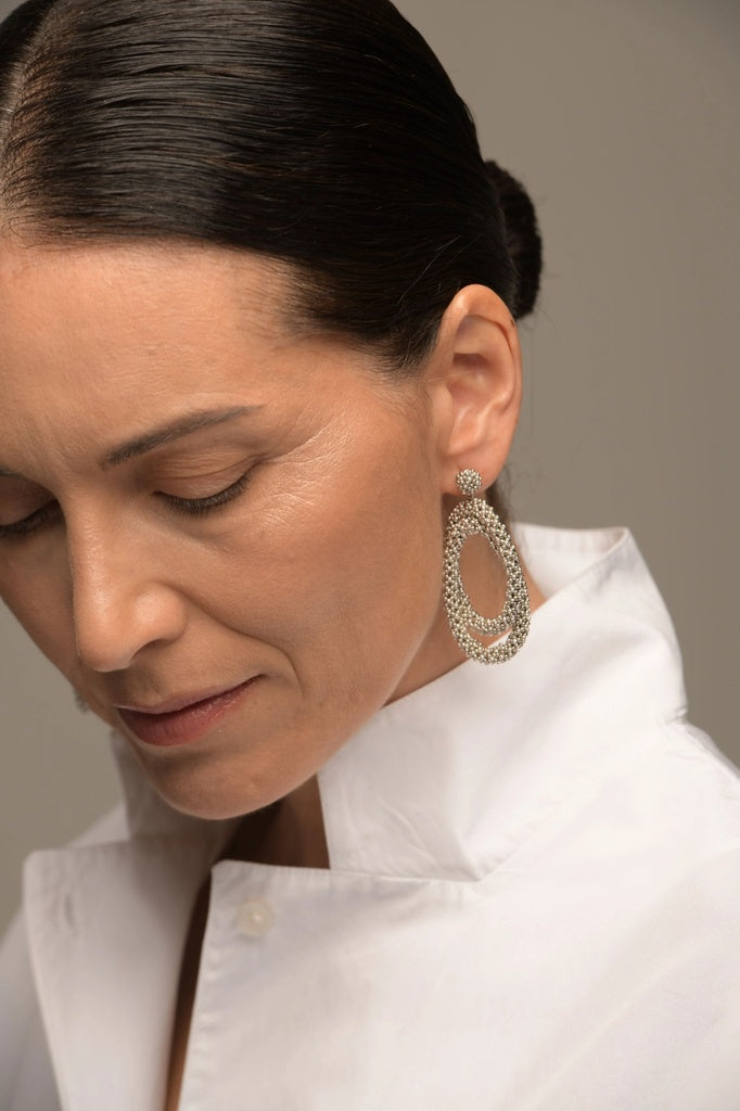 ITSARI HAIKURI EARRINGS SILVER PLATINUM