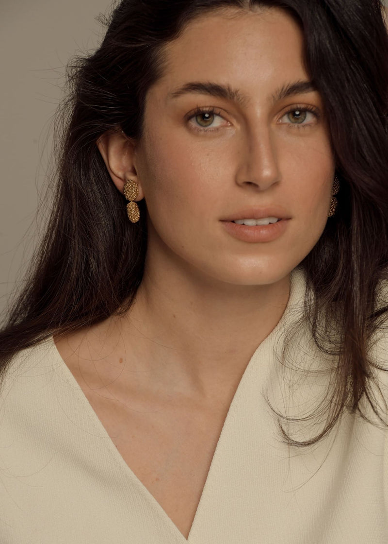 EARRINGS TWO HUTA TAWARI GOLD