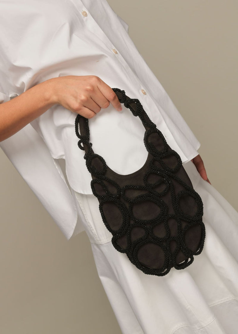 BOLSO TAPIE HAIKURI NEGRO PIEL NEGRA