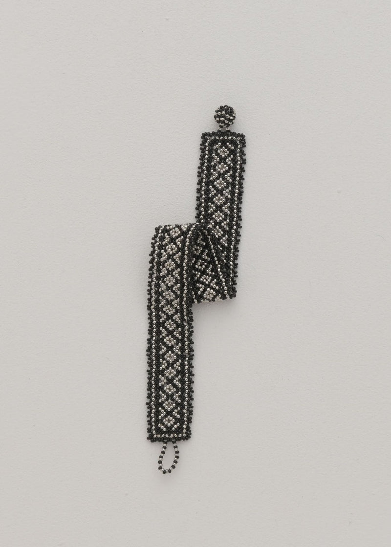HUTA MARTHA BLACK PLATINUM BRACELET